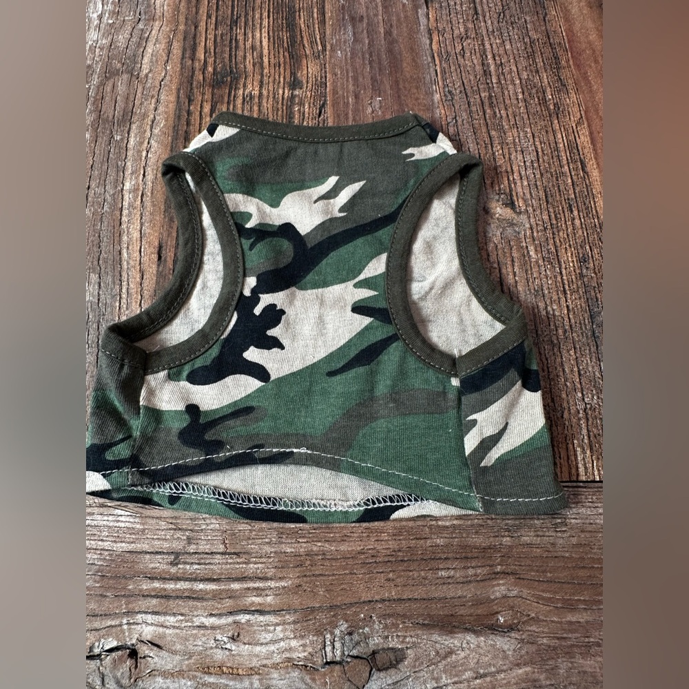 Casual Canine Camouflage Dog Tank Top - Green and Black - Picture 2 of 4